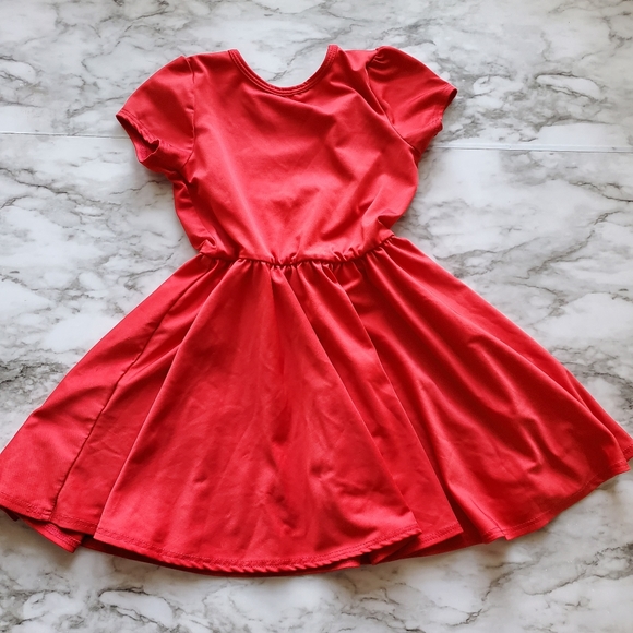 Girl's Dot Dot Smile Red Dress Size 2T - Picture 2 of 4